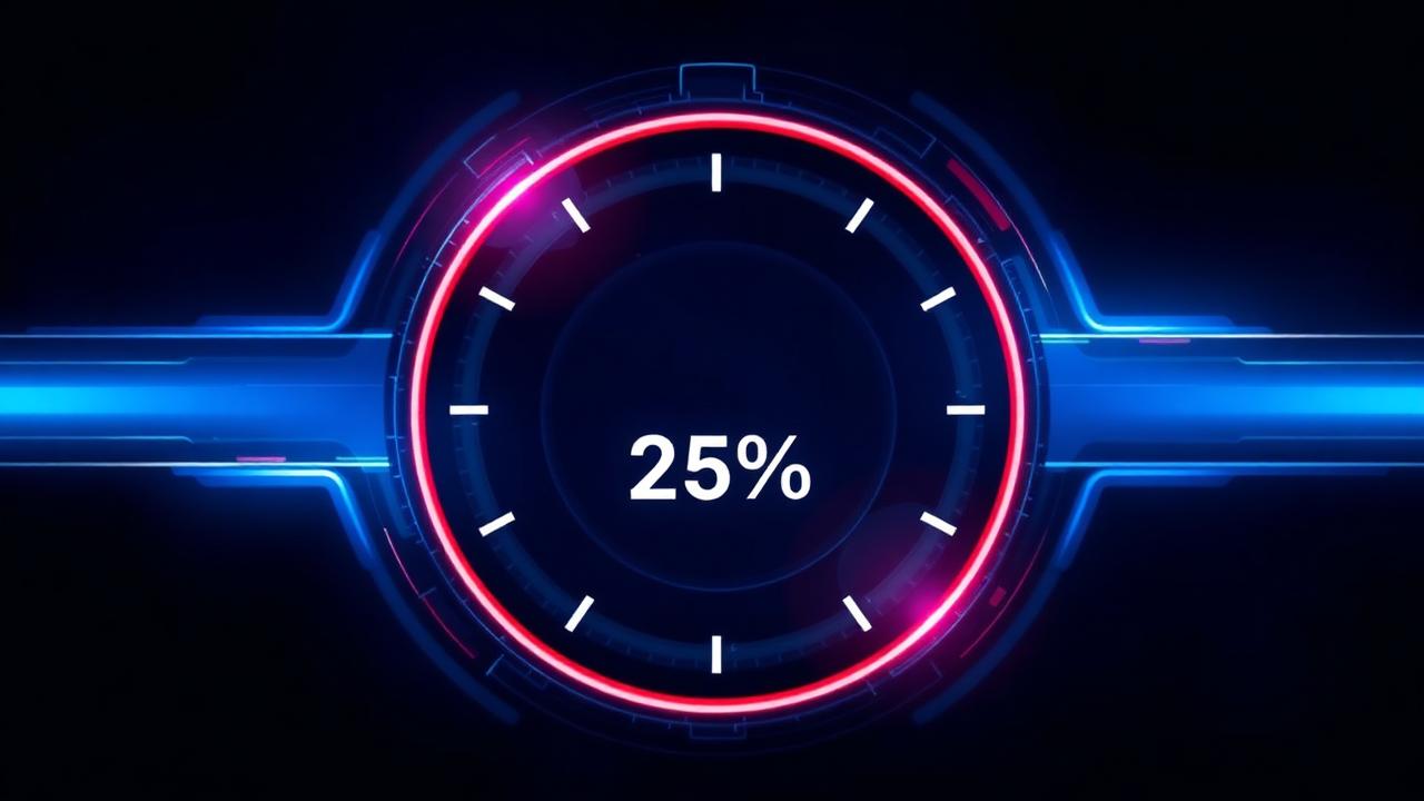 Abstract dark-blue visualization of a readiness score gauge