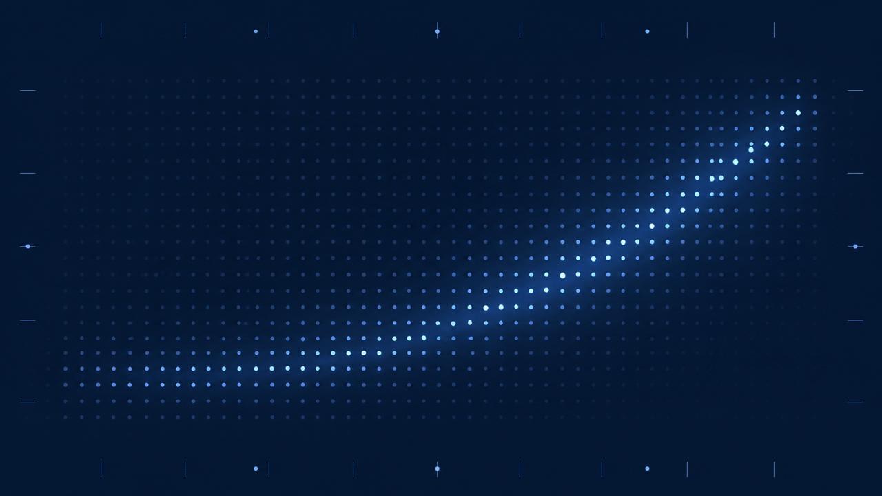 Abstract visualisation of benchmark data points forming a trend